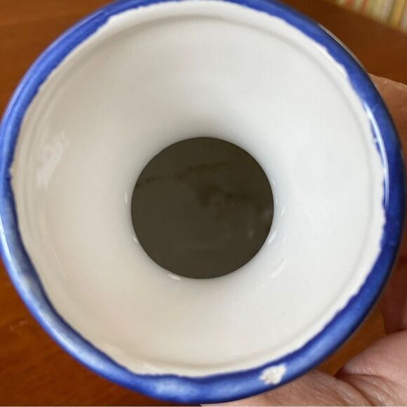 Vintage Bellini PIU Made in Italy Rooster Ceramic Vase Yellow Orange Blue Green - Picture 8 of 11